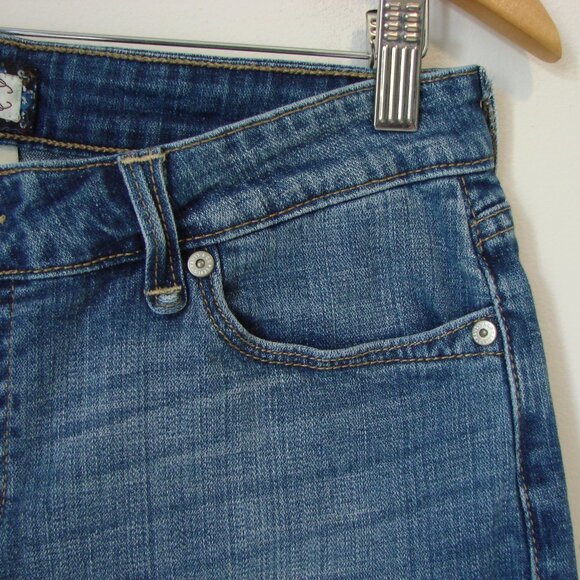 Levi's 515 Capri Jeans Cropped High Waist Cuffed Medium Wash Size 10 Petite 10P - Picture 5 of 13